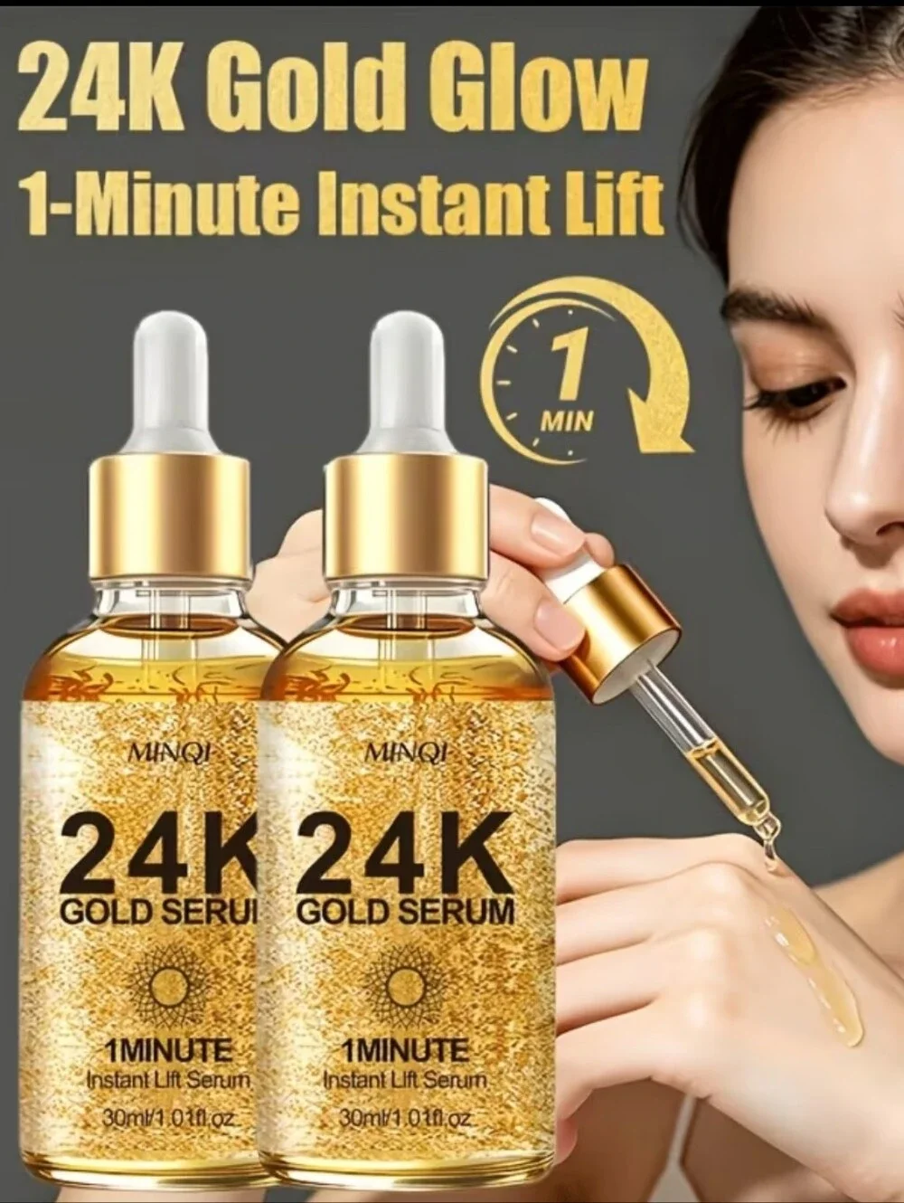 1  24K Golden Glow 1-Minute Instant Lift Serum. NWT.......$68 Retail Per Bottle